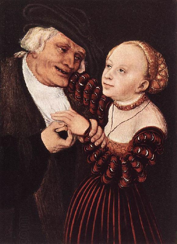 CRANACH, Lucas the Elder Old Man and Young Woman hgsw China oil painting art